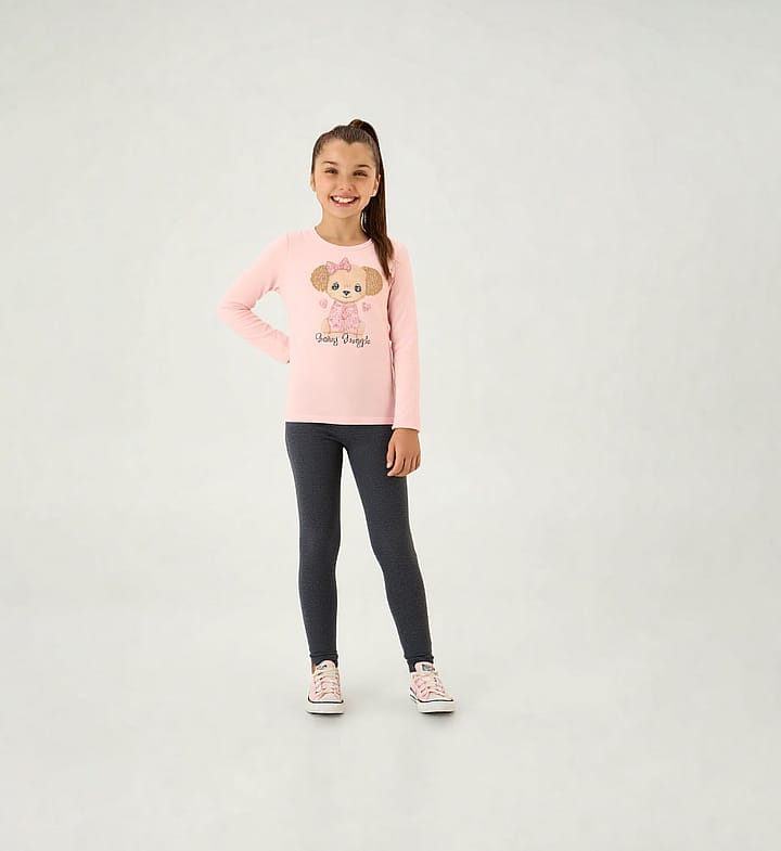 Legging Preto Infantil Pulla Bulla Menina - 55318-876