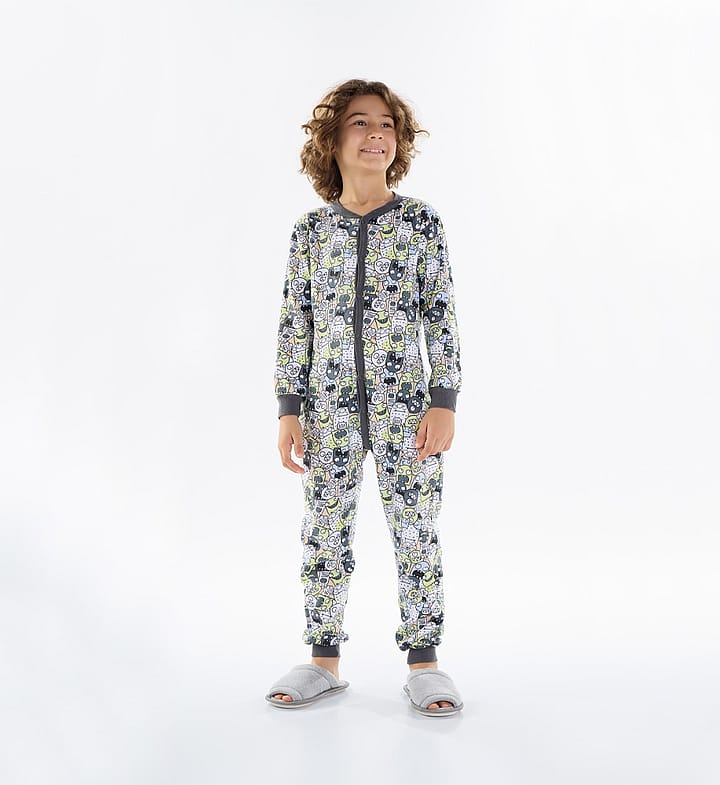 Macacão Primeiros Passos Menino - Rotativo Carbono - 200554-1290