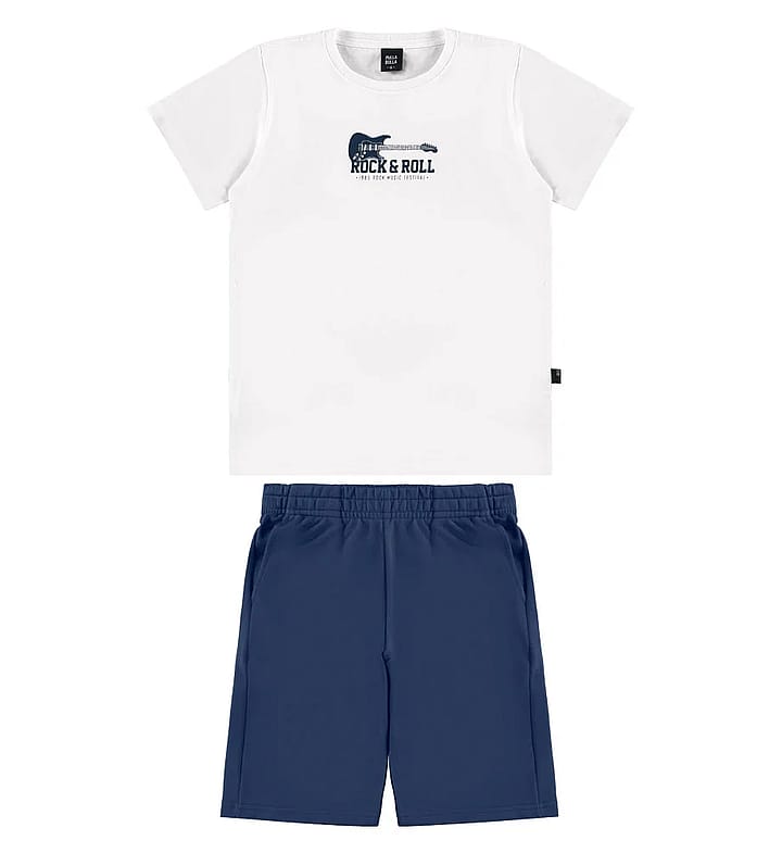 Conjunto Branco Juvenil Pulla Bulla Menino - 55872-102