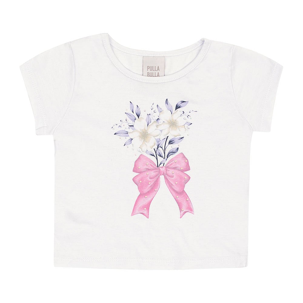 Conjunto Branco Primeiros Passos Pulla Bulla Menina - 53327-3