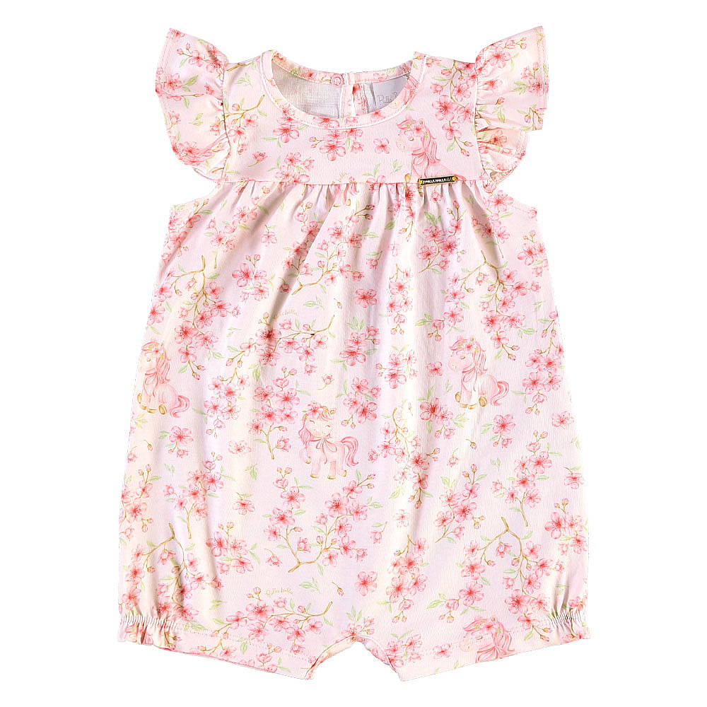 Macacao Rosa Bebe Pulla Bulla Menina - 55505-1123