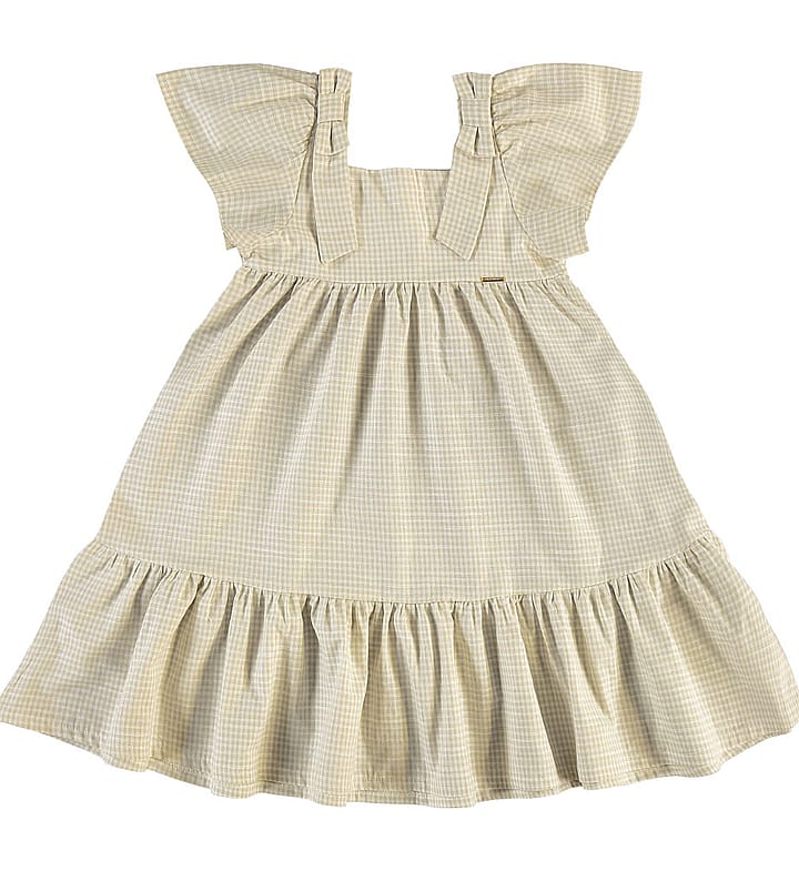 Vestido Marrom Infantil Pulla Bulla Menina - 53816-1391