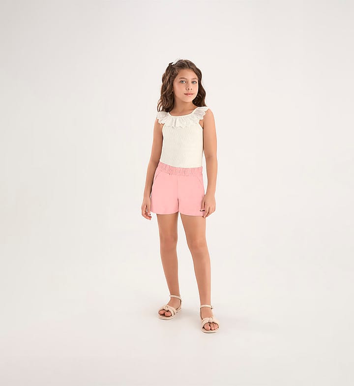 Short Rosa Infantil Pulla Bulla Menina - 53808-11