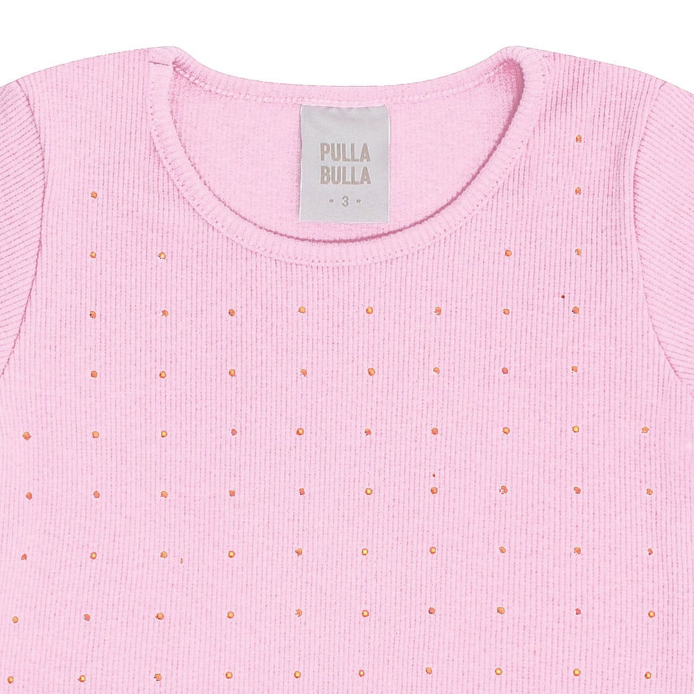 Blusa Primeiros Passos Menina - Chiclete - 50604-13