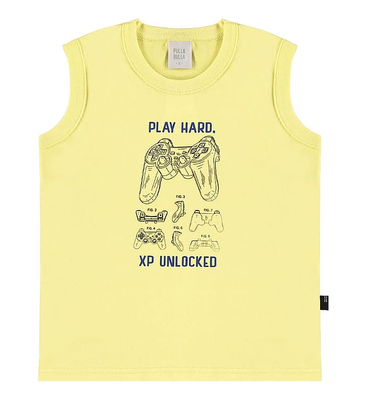Regata Amarelo Infantil Pulla Bulla Menino - 55753-1407