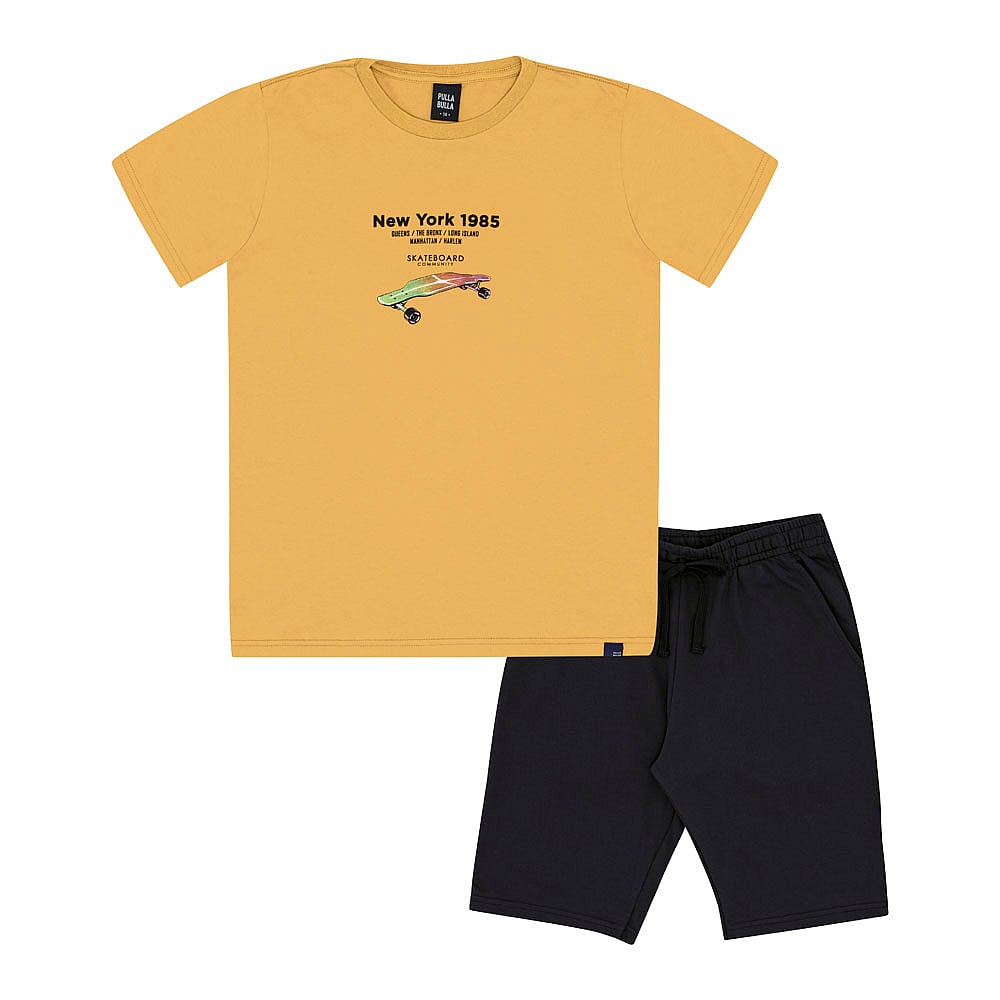 Conjunto Juvenil Menino - Amarelo - 52468-345