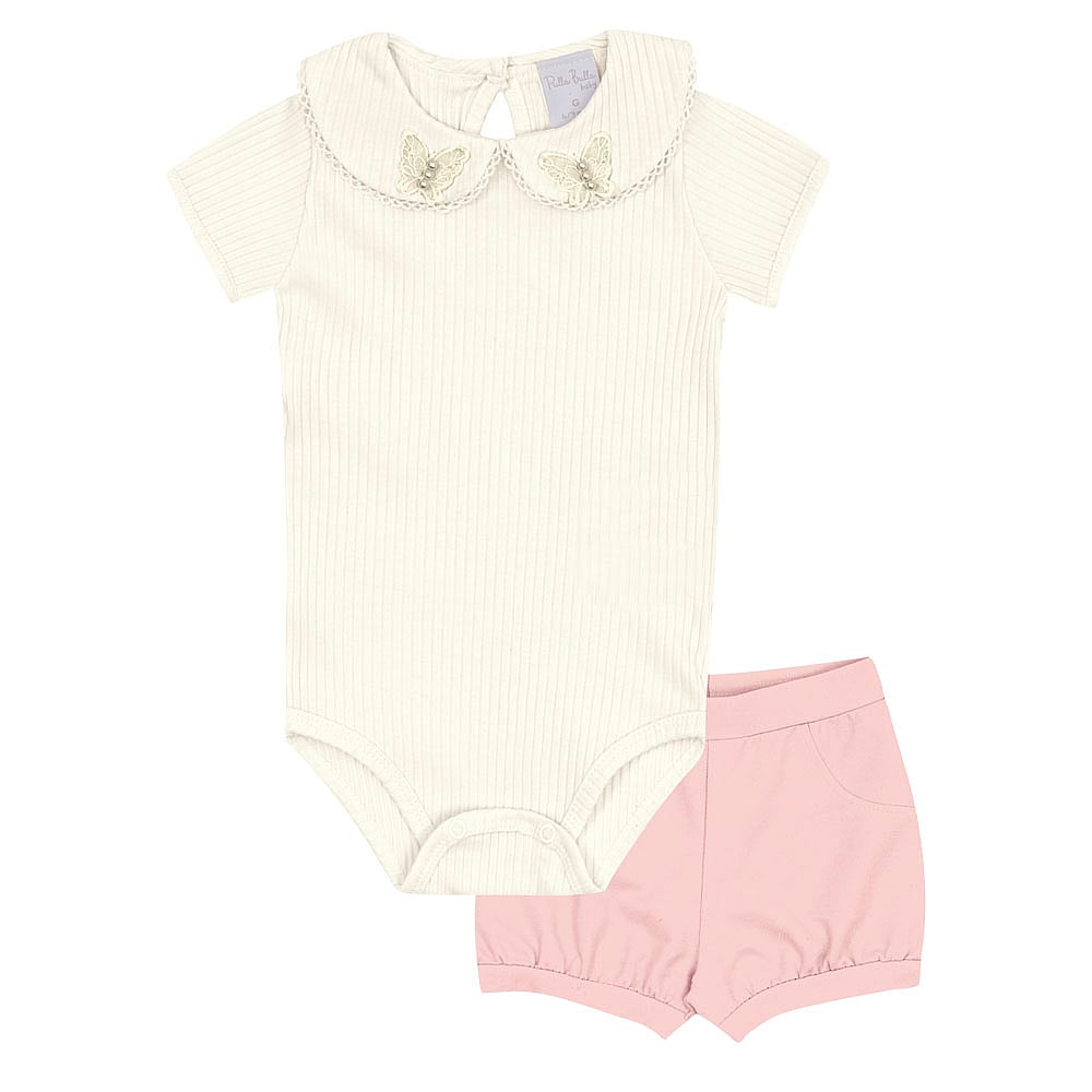 Conjunto Bege Bebê Pulla Bulla Menina - 53221-1271