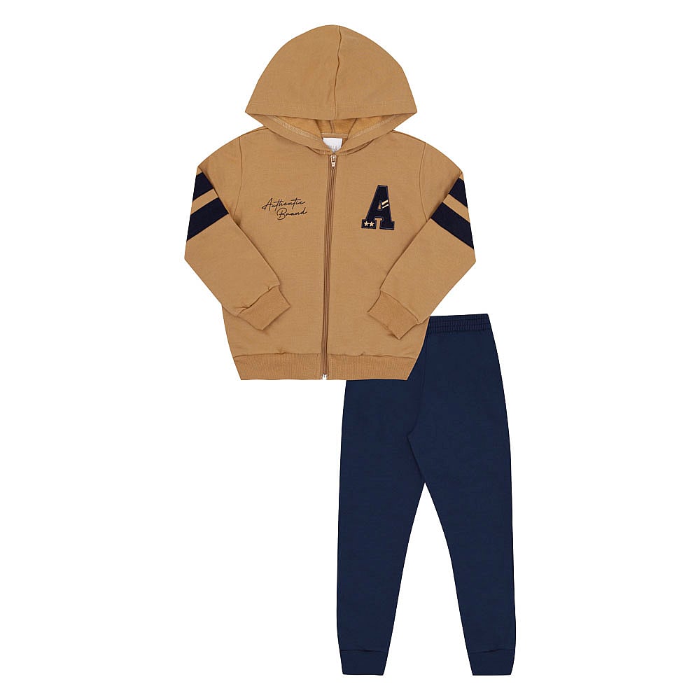 Conjunto Primeiros Passos Menino - Marrom - 52784-922