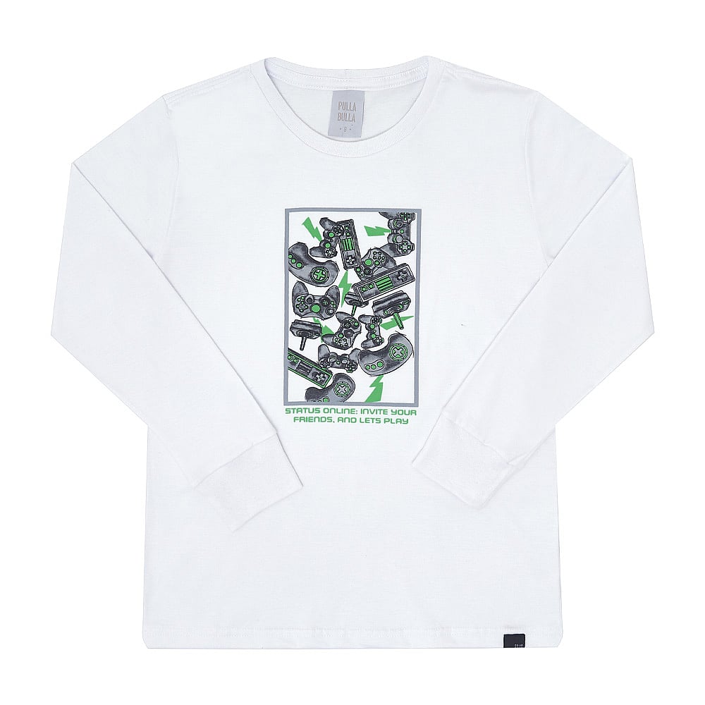 Camiseta Infantil Menino - Branco - 50350-3