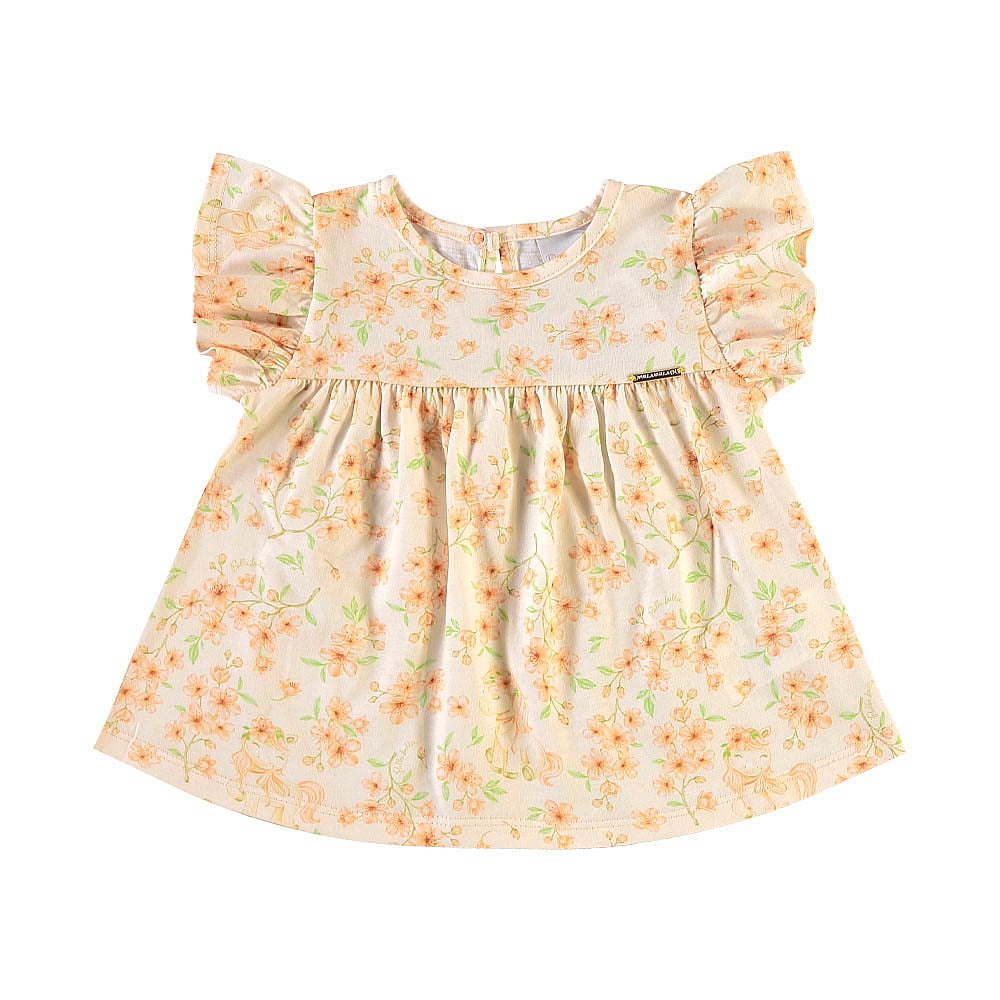 Conjunto Laranja Bebe Pulla Bulla Menina - 55520-1425