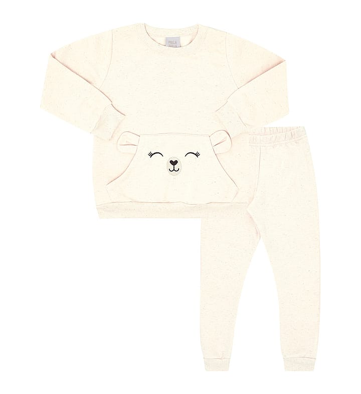 Conjunto Primeiros Passos Menina - Natural - 50226-68