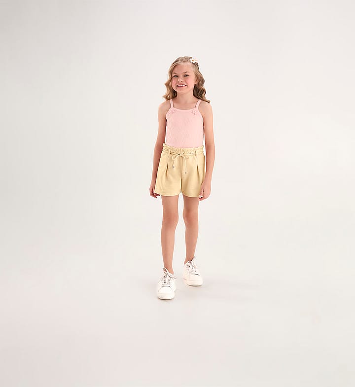 Short Marrom Infantil Pulla Bulla Menina - 53809-1343