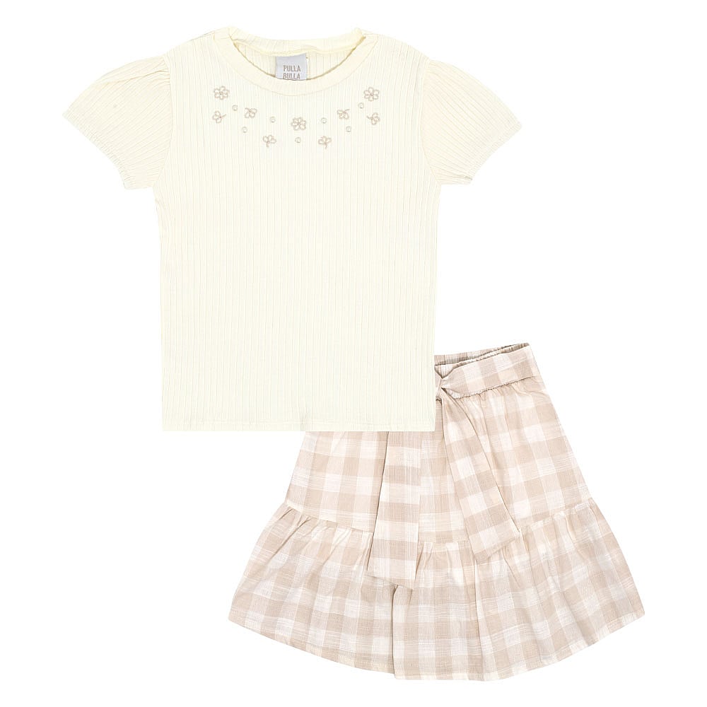 Conjunto Infantil Menina - Off White - 50738-1271