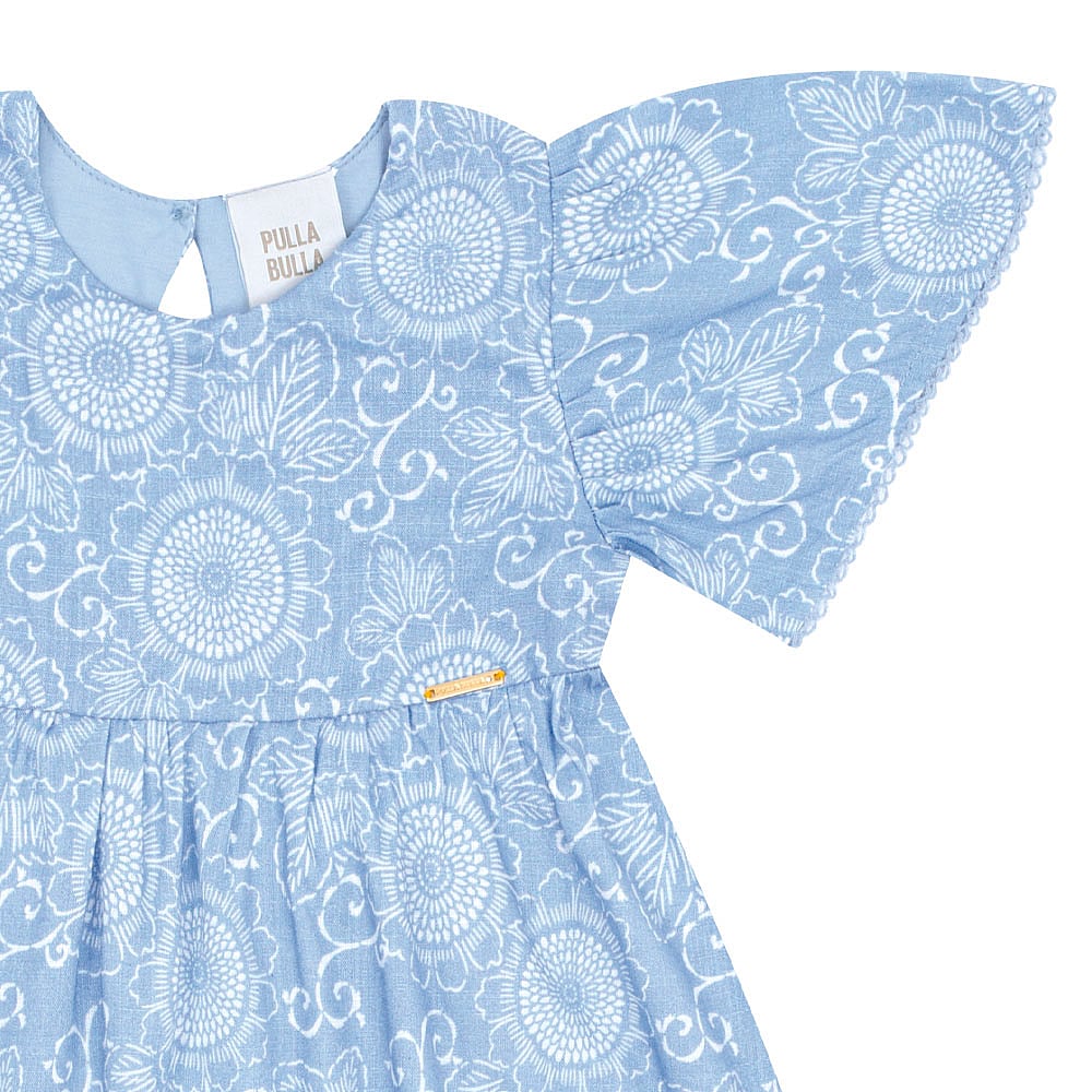 Vestido Azul Primeiros Passos Pulla Bulla Menina - 53316-1313