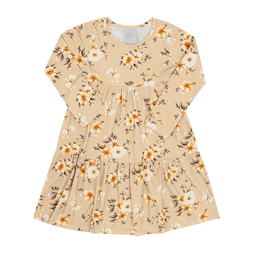 Vestido Primeiros Passos Menina - Marrom - 52719-1332