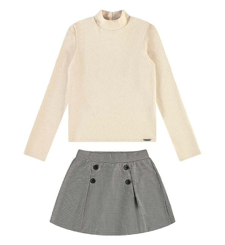 Conjunto Bege Juvenil Pulla Bulla Menina - 55430-1255