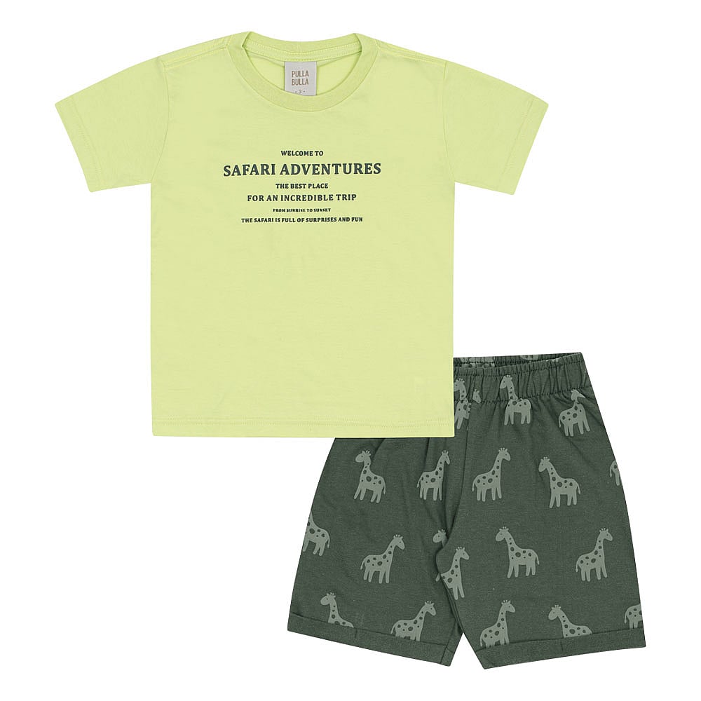Conjunto Verde Primeiros Passos Pulla Bulla Menino - 53374-1344