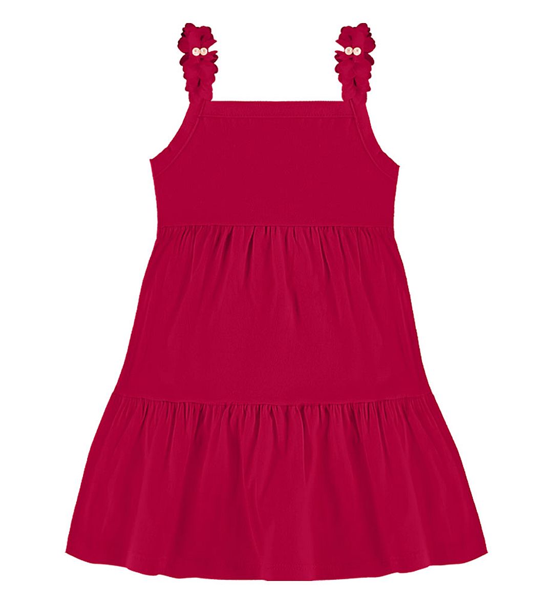 Vestido Vermelho Bebe Pulla Bulla Menina - 53609-65