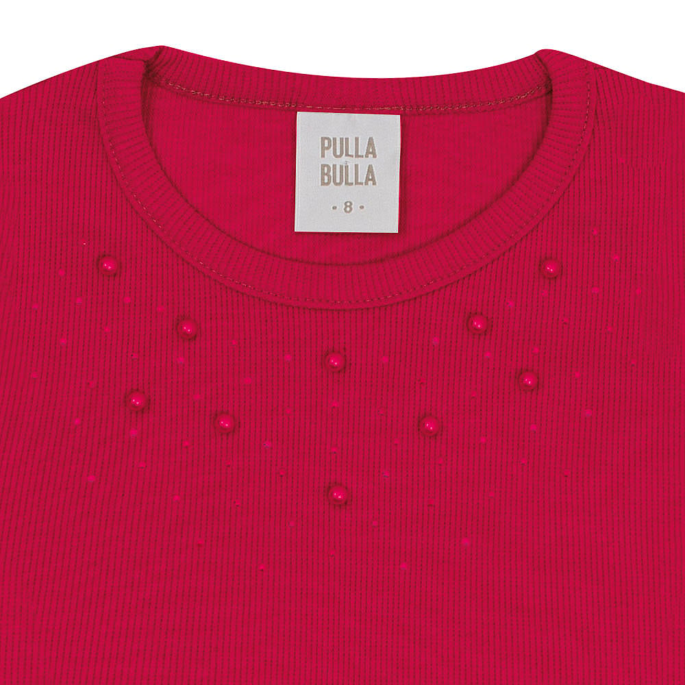 Blusa Vermelho Infantil Pulla Bulla Menina - 53403-65