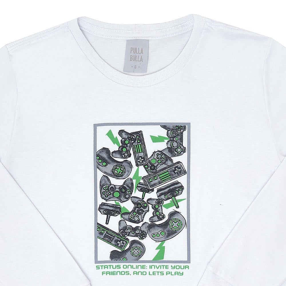 Camiseta Infantil Menino - Branco - 50350-3