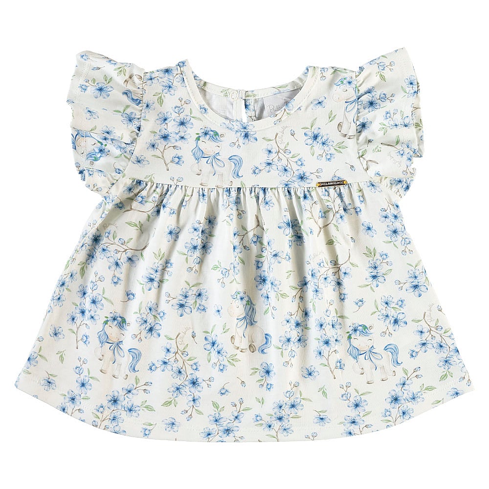 Conjunto Azul Bebe Pulla Bulla Menina - 55520-1420