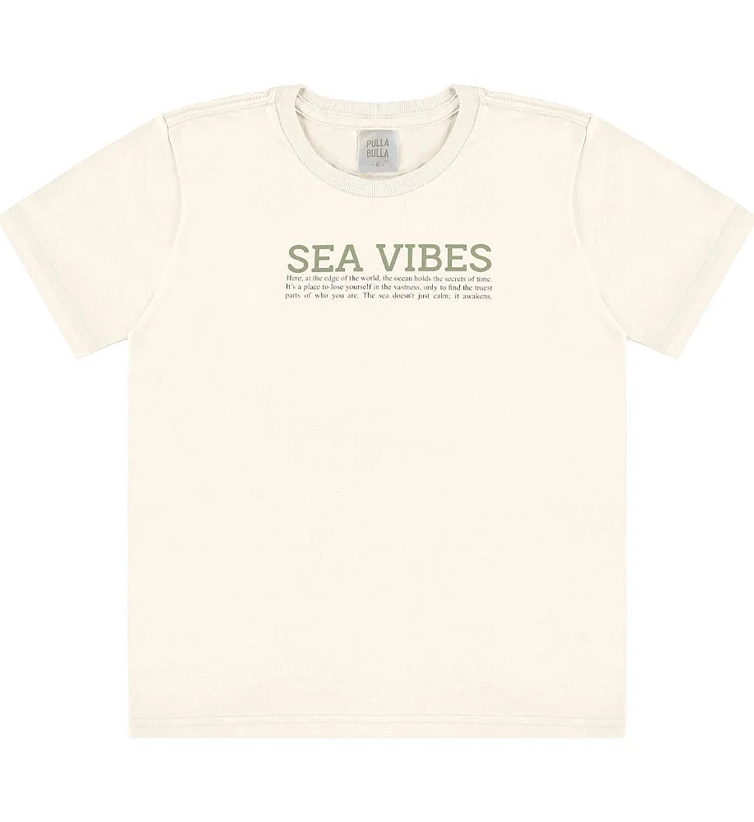 Camiseta Bege Infantil Pulla Bulla Menino - 55759-1271