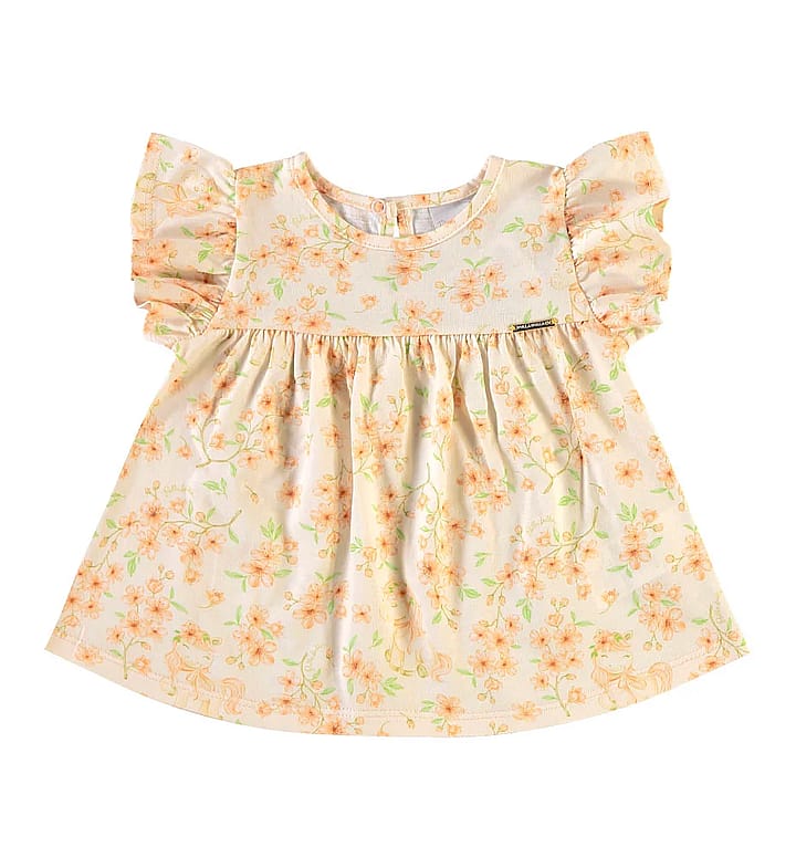 Conjunto Laranja Bebe Pulla Bulla Menina - 55520-1425