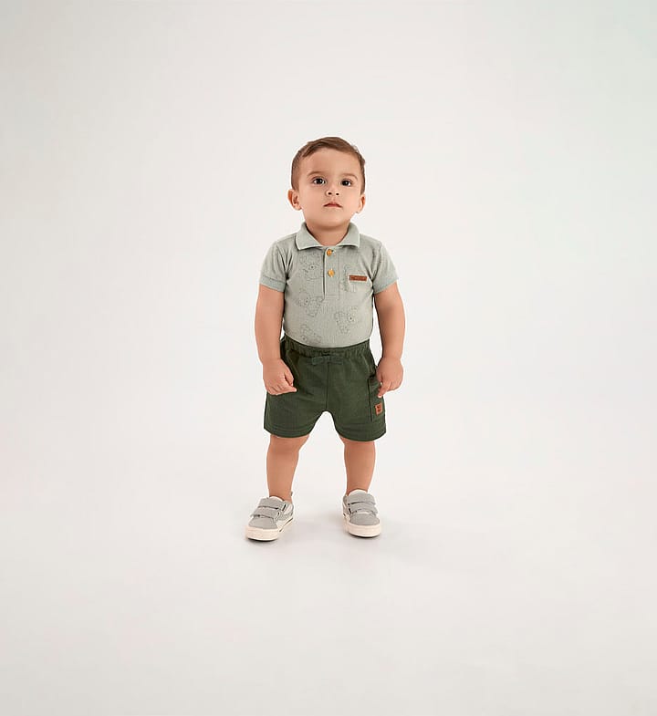 Body Verde Bebe Pulla Bulla Menino - 53654-1350