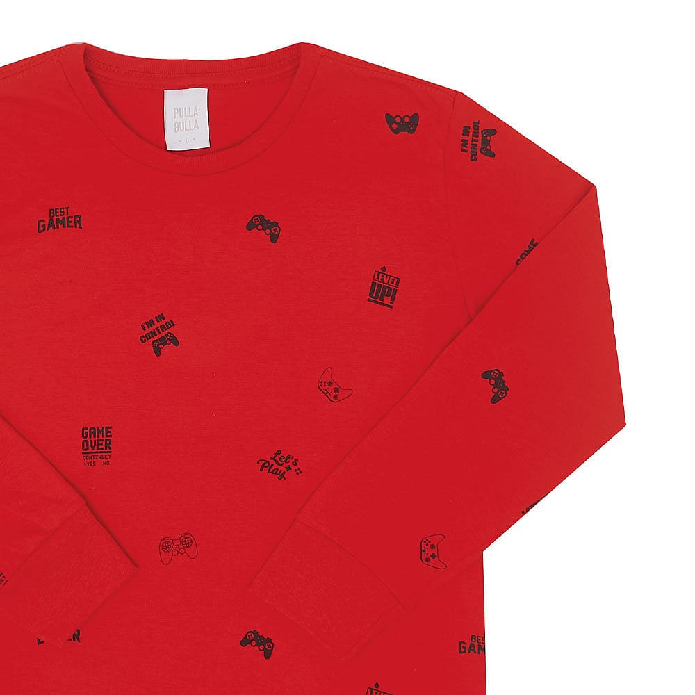 Camiseta Infantil Menino - Vermelho - 50351-65