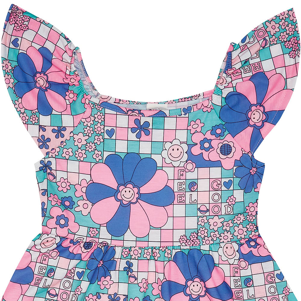 Vestido Infantil Menina - Sublimado Mirtilo - 48414-1205