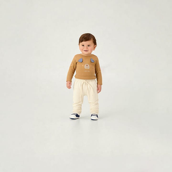Calça Natural Bebe Pulla Bulla Menino - 55165-1331
