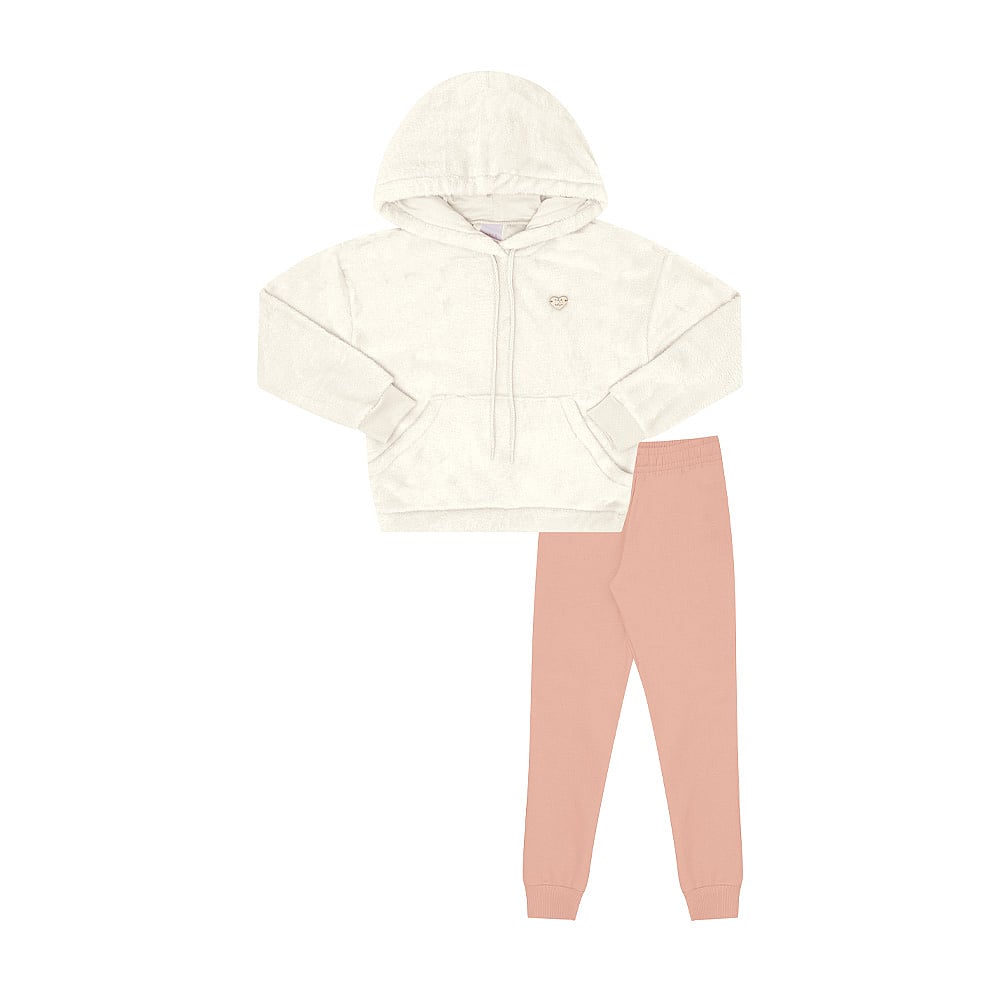 Conjunto Infantil Menina - Off White - 50338-1271