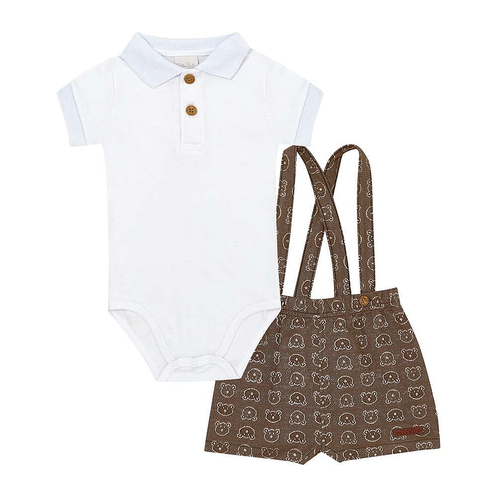 Conjunto Bebê Menino - Branco - 49172-3
