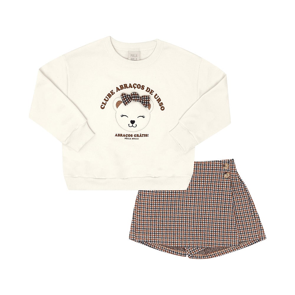 Conjunto Primeiros Passos Menina - Off White - 50218-1271