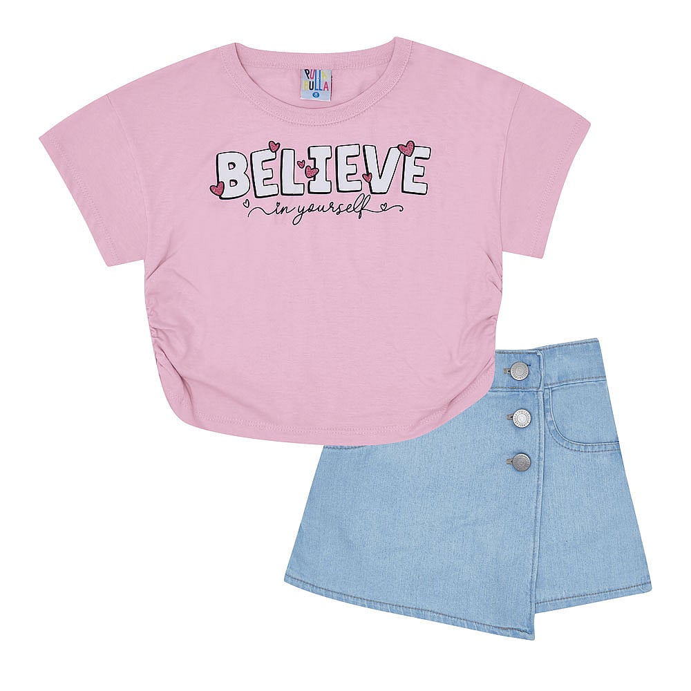 Conjunto Infantil Menina - Rosa - 48835-1