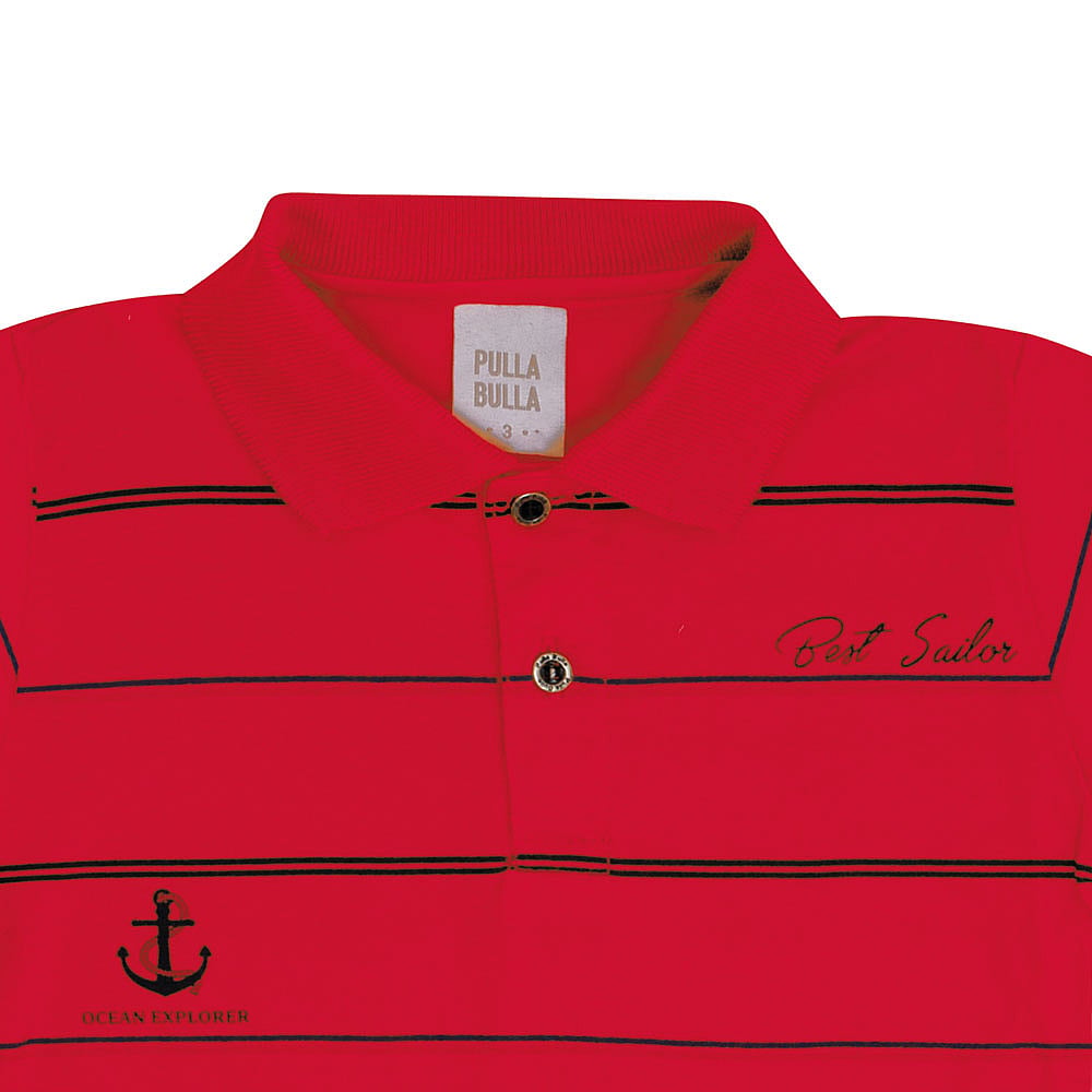 Polo Primeiros Passos Menino - Vermelho - 50660-65