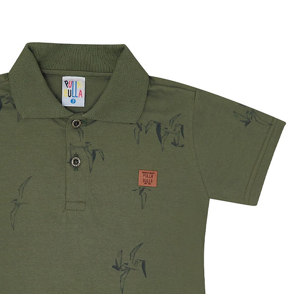 Polo Primeiros Passos Menino - Militar - 49258-356