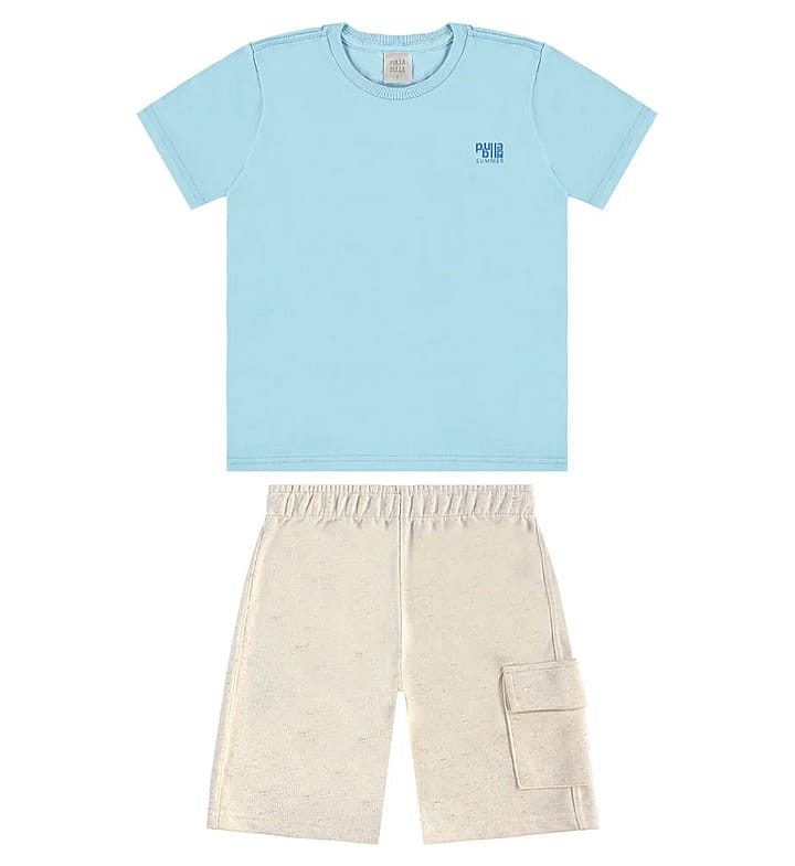 Conjunto Azul Infantil Pulla Bulla Menino - 55782-1415