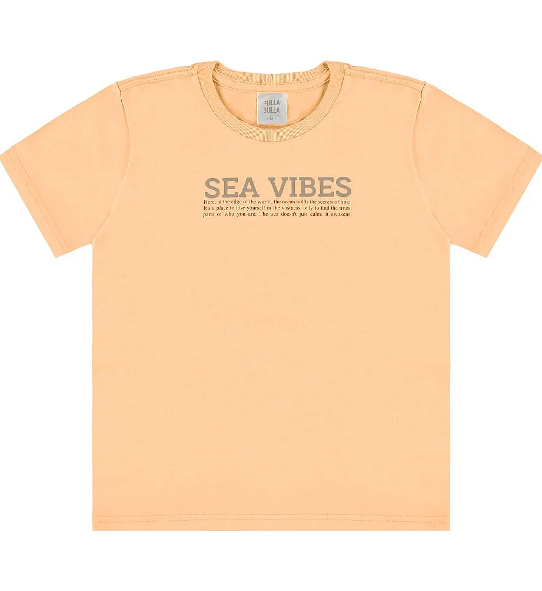 Camiseta Laranja Infantil Pulla Bulla Menino - 55759-1292