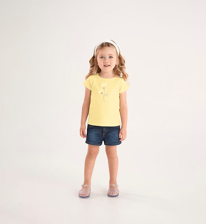 Blusa Amarelo Primeiros Passos Pulla Bulla Menina - 53703-4