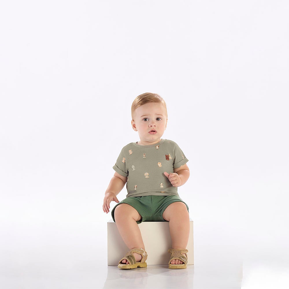 Conjunto Verde Bebê Pulla Bulla Menino - 53268-1347