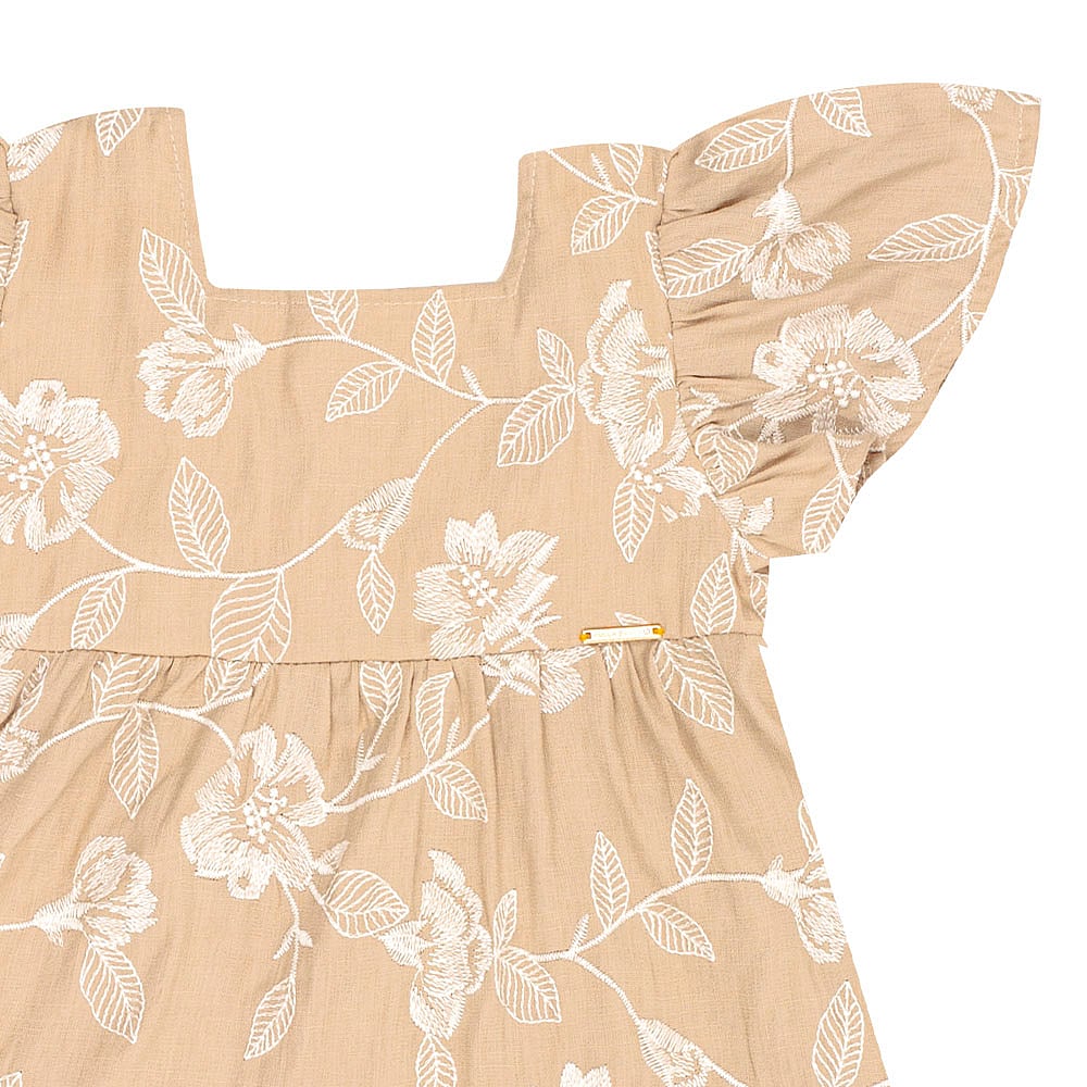 Vestido Marrom Primeiros Passos Pulla Bulla Menina - 53319-1343