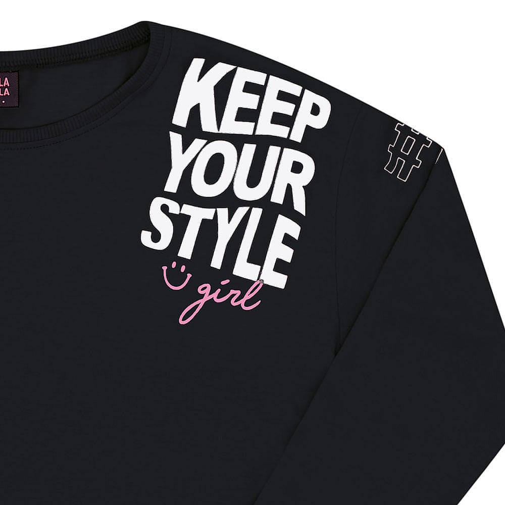 Blusa Juvenil Menina - Preto - 49804-51