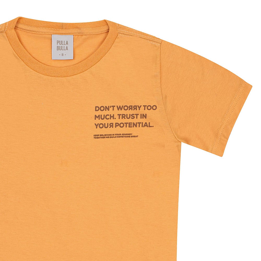 Camiseta Bege Infantil Pulla Bulla Menino - 53455-595