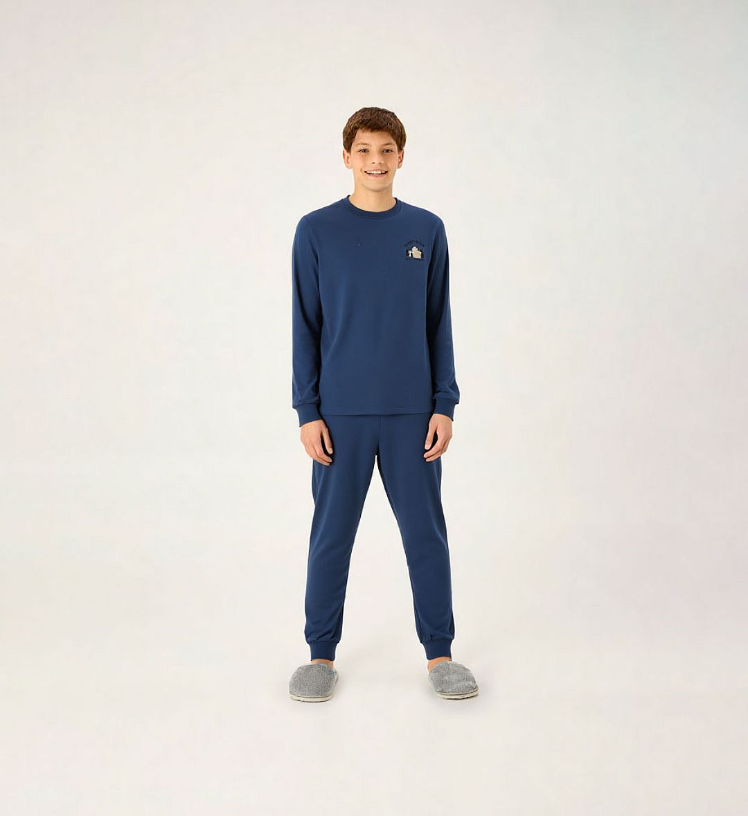 Pijama Azul Juvenil Pulla Bulla Menino - 200982-1316