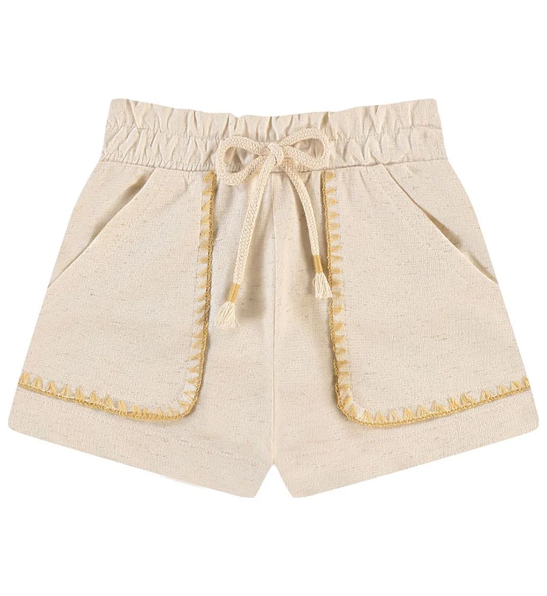 Short Natural Infantil Pulla Bulla Menina - 55713-1331