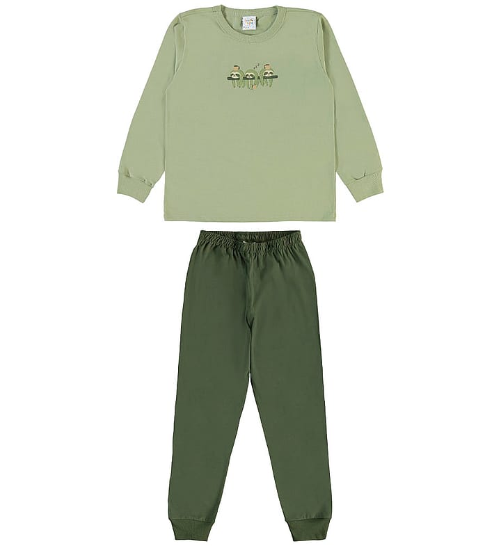 Pijama Verde Juvenil Pulla Bulla Menino - 200981-1395