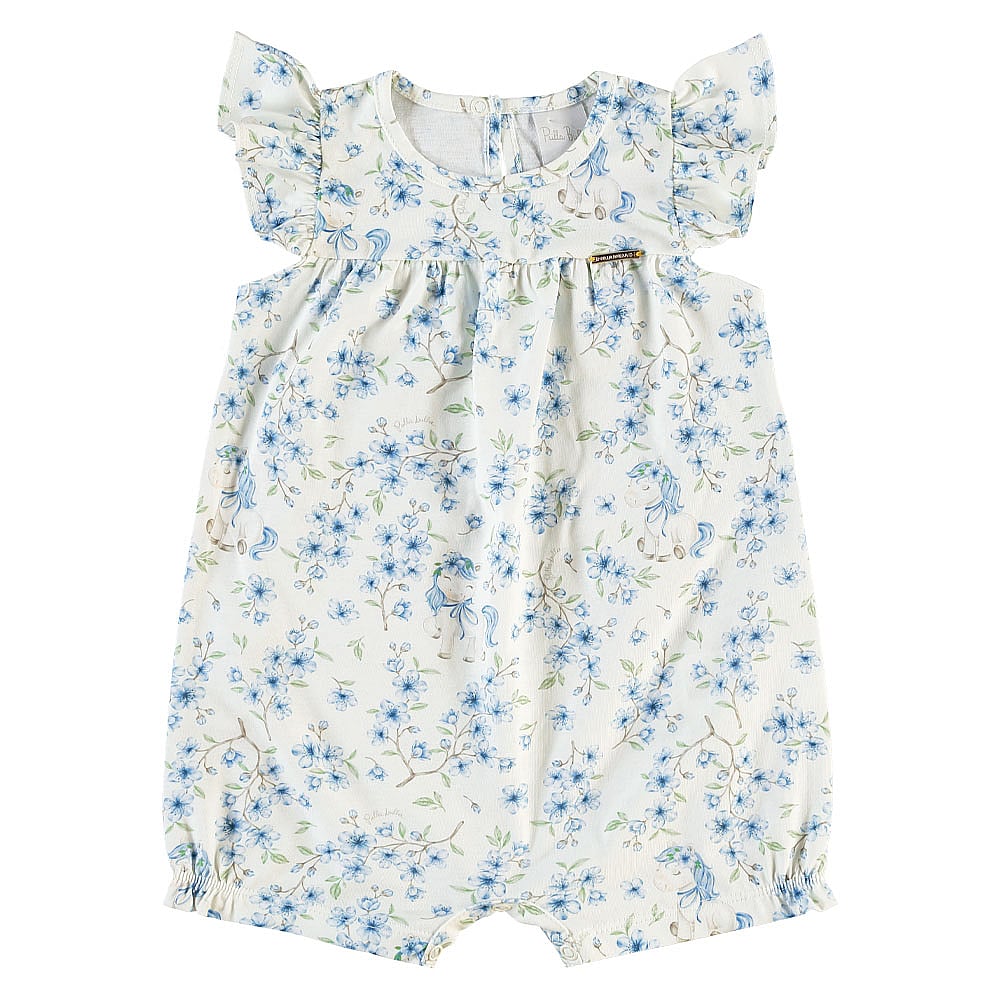 Macacao Azul Bebe Pulla Bulla Menina - 55505-1313