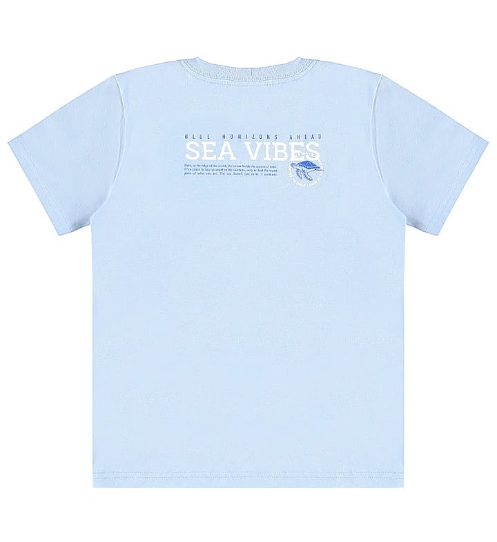 Camiseta Azul Infantil Pulla Bulla Menino - 55759-904
