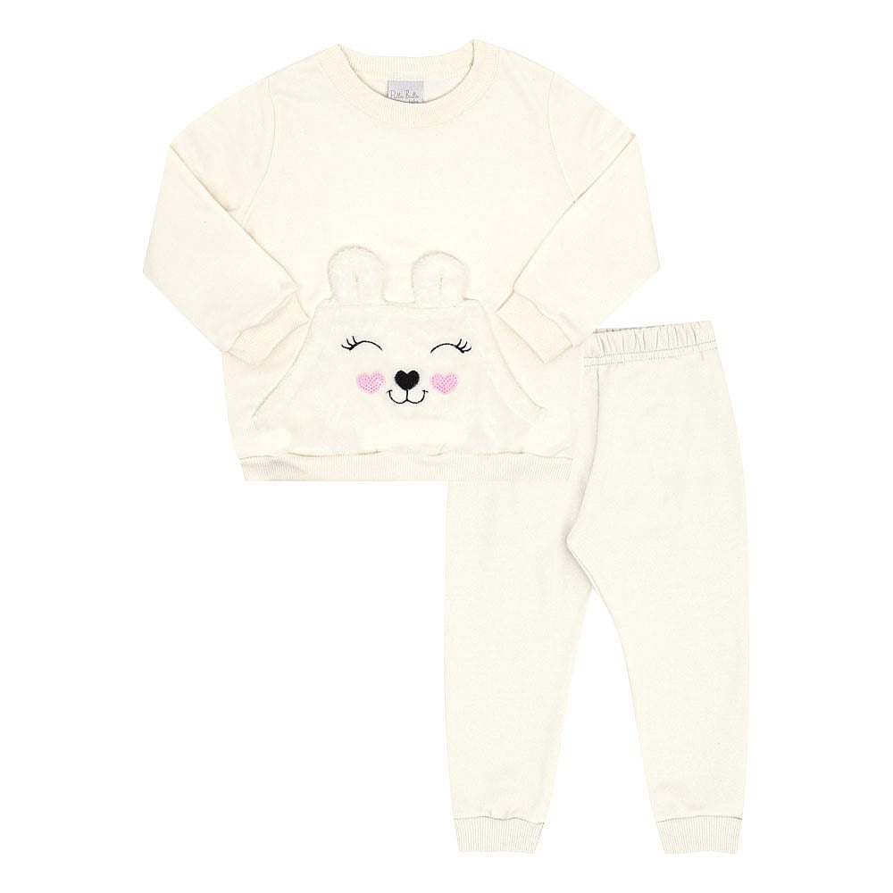 Conjunto Bebe Menina - Bege - 52628-1271